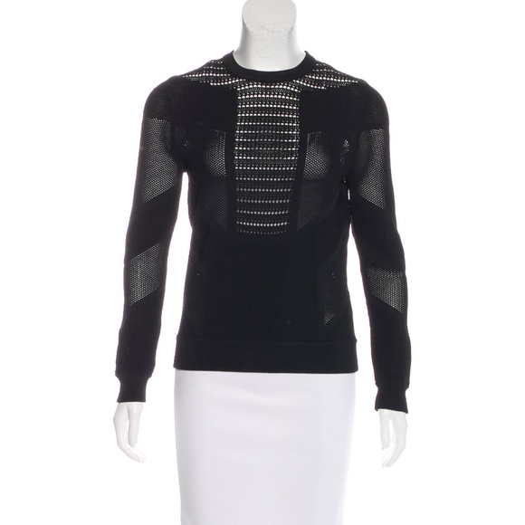 Torn by Ronny Kobo Paneled Open Knit Top Size S/P - Picture 1 of 5